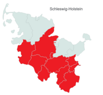 Schleswig-Holstein Karte: Herzogtum Lauenburg, Stormarn, Pinneberg ,Segeberg ,Dithmarschen ,Steinburg ,Lübeck ,Ostholstein ,Neumünster, Rendsburg-Eckernförde